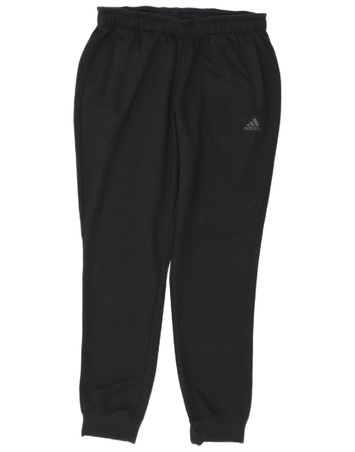 Adidas Hombre Climalite Chándal Pantalones Joggers Grande Negro Poliéster