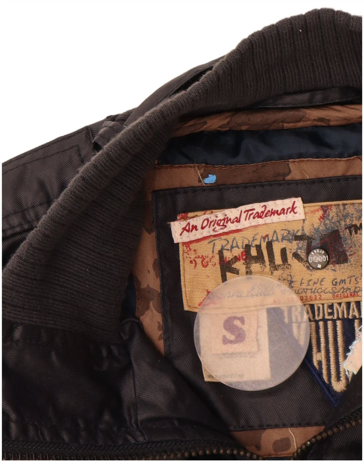 KHUJO Chaqueta utilitaria para mujer UK 10 Small Azul marino Algodón