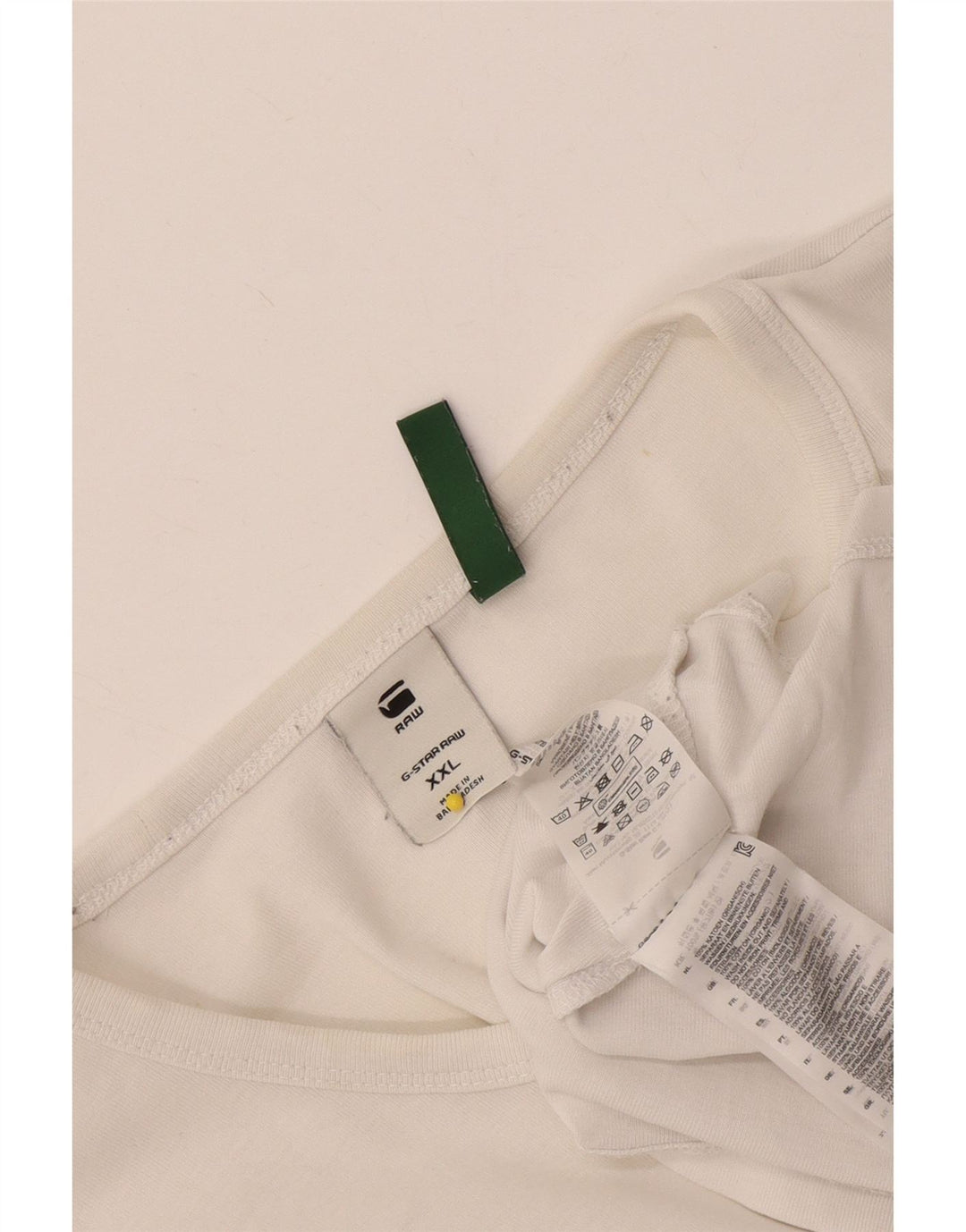 G-Star Camiseta para hombre Top 2XL Blanco Algodón