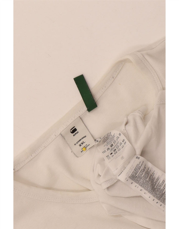 G-Star Camiseta para hombre Top 2XL Blanco Algodón