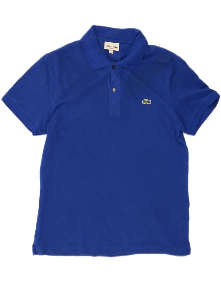 LACOSTE Mens Slim Fit Polo Shirt Size 4 Medium Blue Cotton Vintage Lacoste and Second-Hand Lacoste from Messina Hembry 