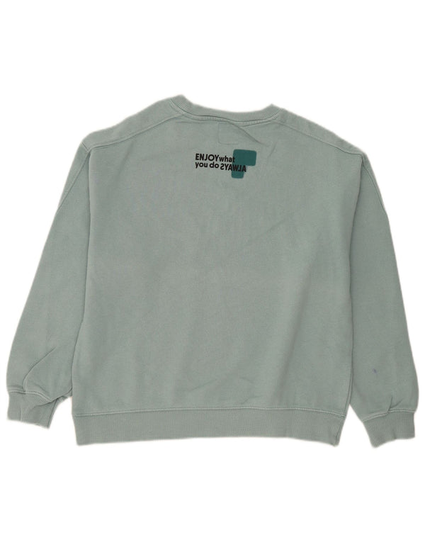 Zara Boys Graphic Sudadera Jumper 13-14 Años Azul Algodón