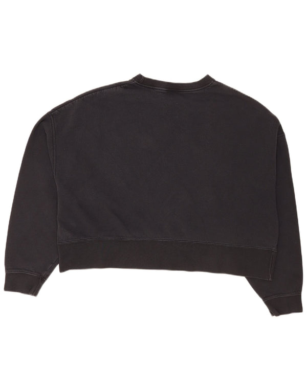 Nike - Sudadera corta extragrande para mujer, talla 40, talla mediana, algodón negro