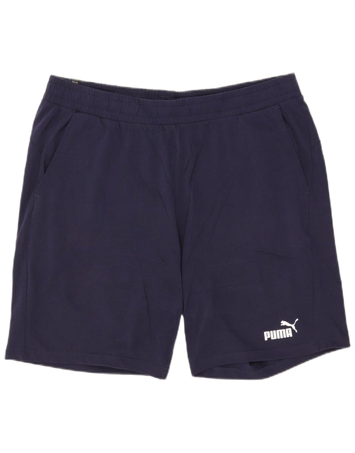 Puma Pantalones cortos deportivos para hombre 2XL Azul marino
