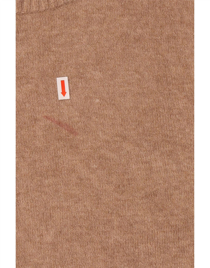 J. CREW Suéter tipo jersey con cuello redondo para mujer UK 44 Nylon marrón medio