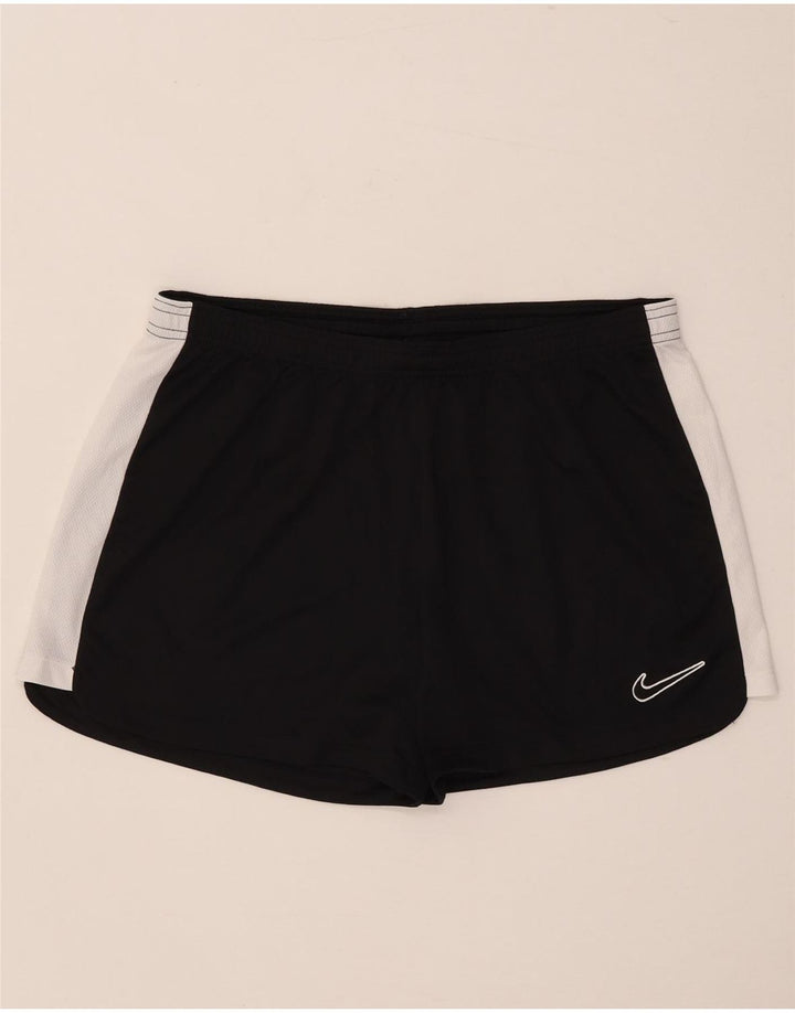 Nike Pantalones cortos deportivos para mujer UK 46 Grande Negro Colorblock Poliéster