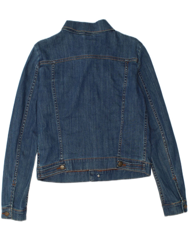 Chaqueta vaquera corta para mujer Jigsaw UK 10 Small Blue Cotton