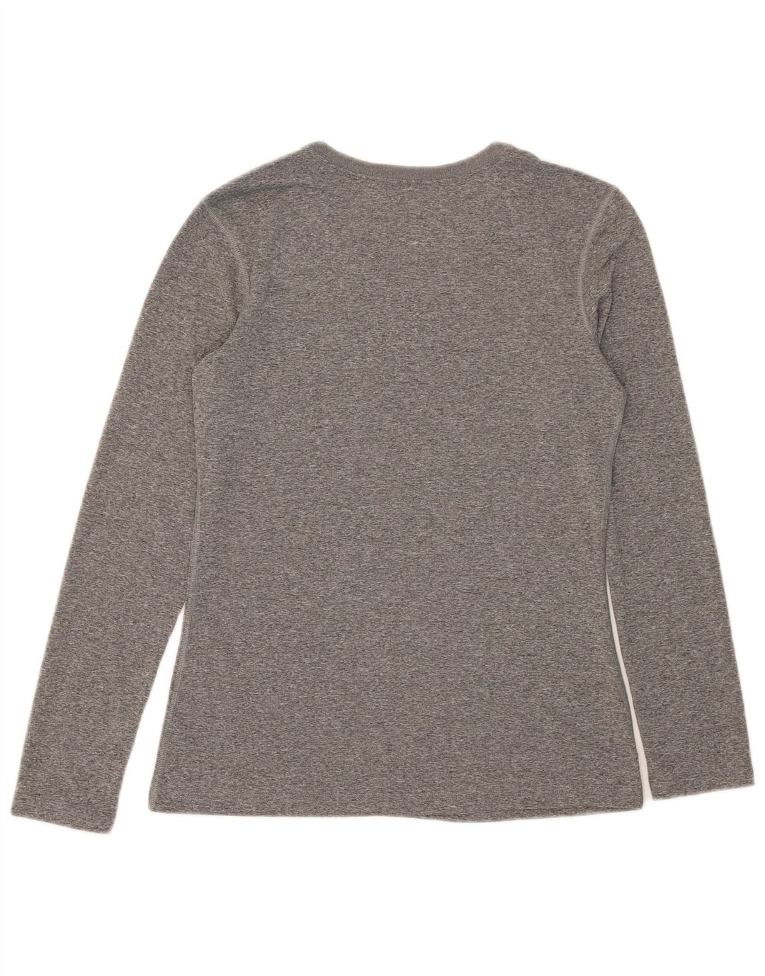 NIKE Mujer Dri Fit Top Manga Larga UK 10 Pequeño Poliéster Moteado Gris