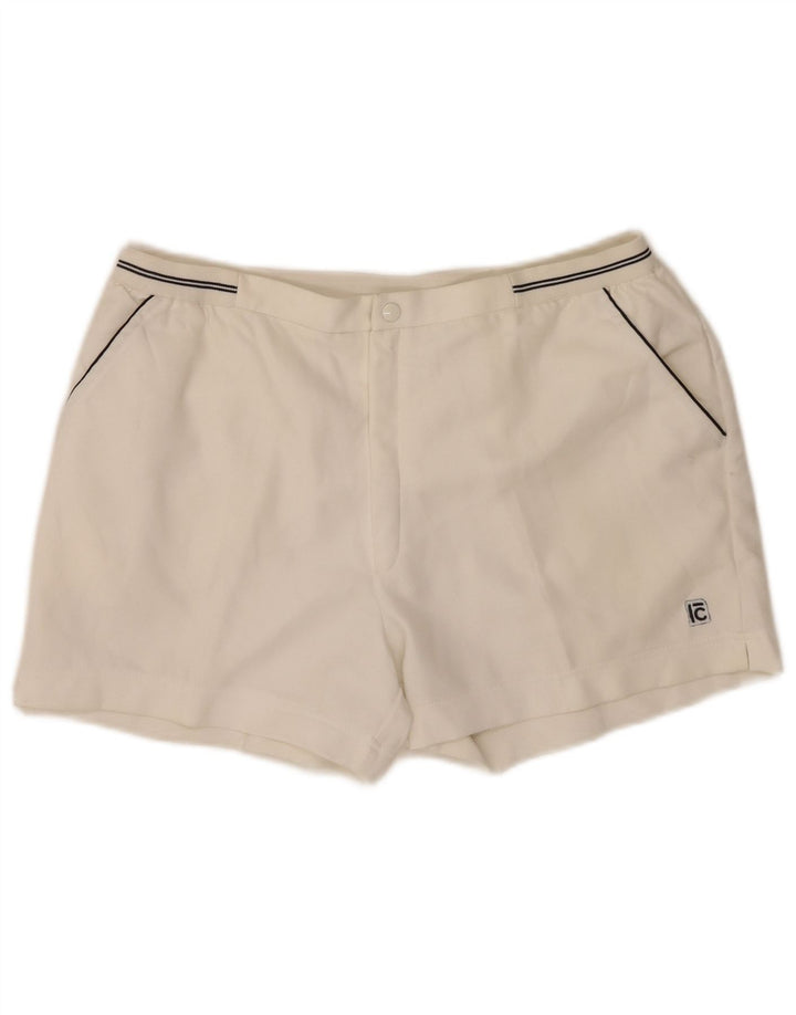 Campagnolo Pantalones Cortos Chinos Hombre W32 Poliéster Blanco Medio