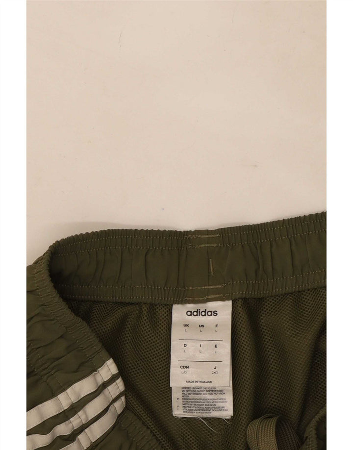 Adidas - Pantalones cortos deportivos para hombre, talla grande, color caqui, poliéster