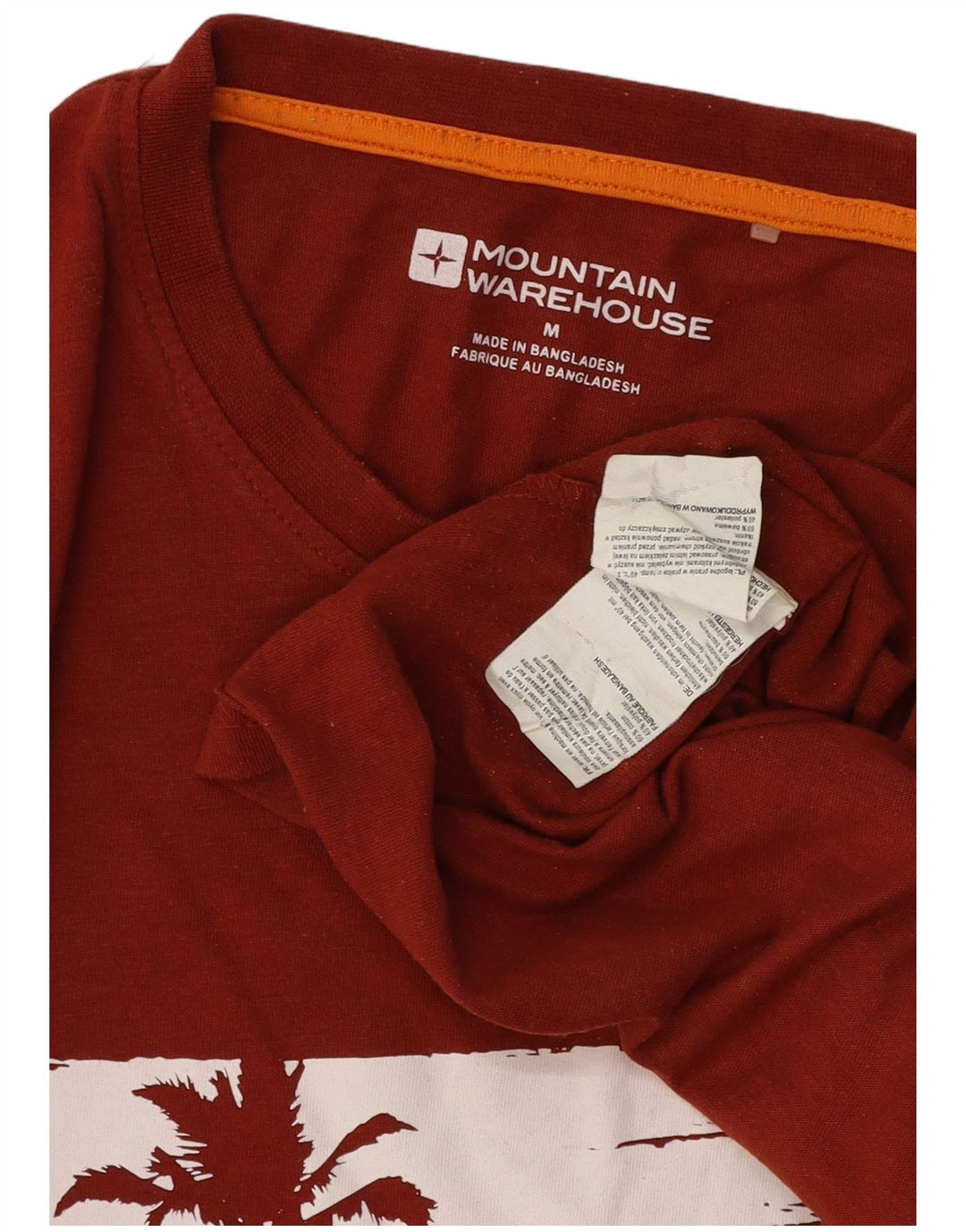 MOUNTAIN WAREHOUSE Camiseta gráfica para hombre Top Algodón rojo mediano