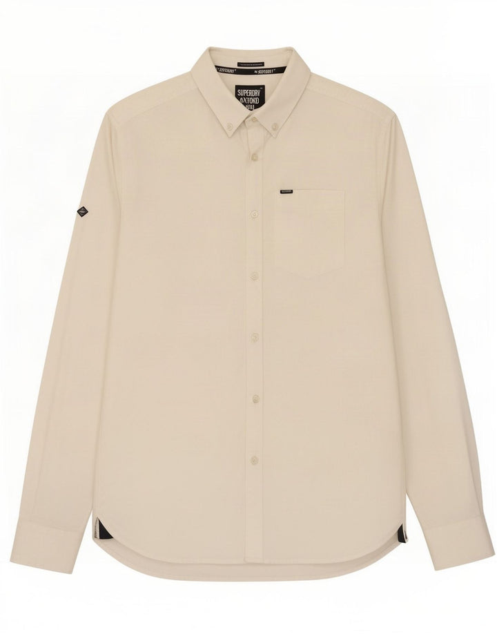 Camisa Superdry Para Hombre Algodón Blanco Mediano