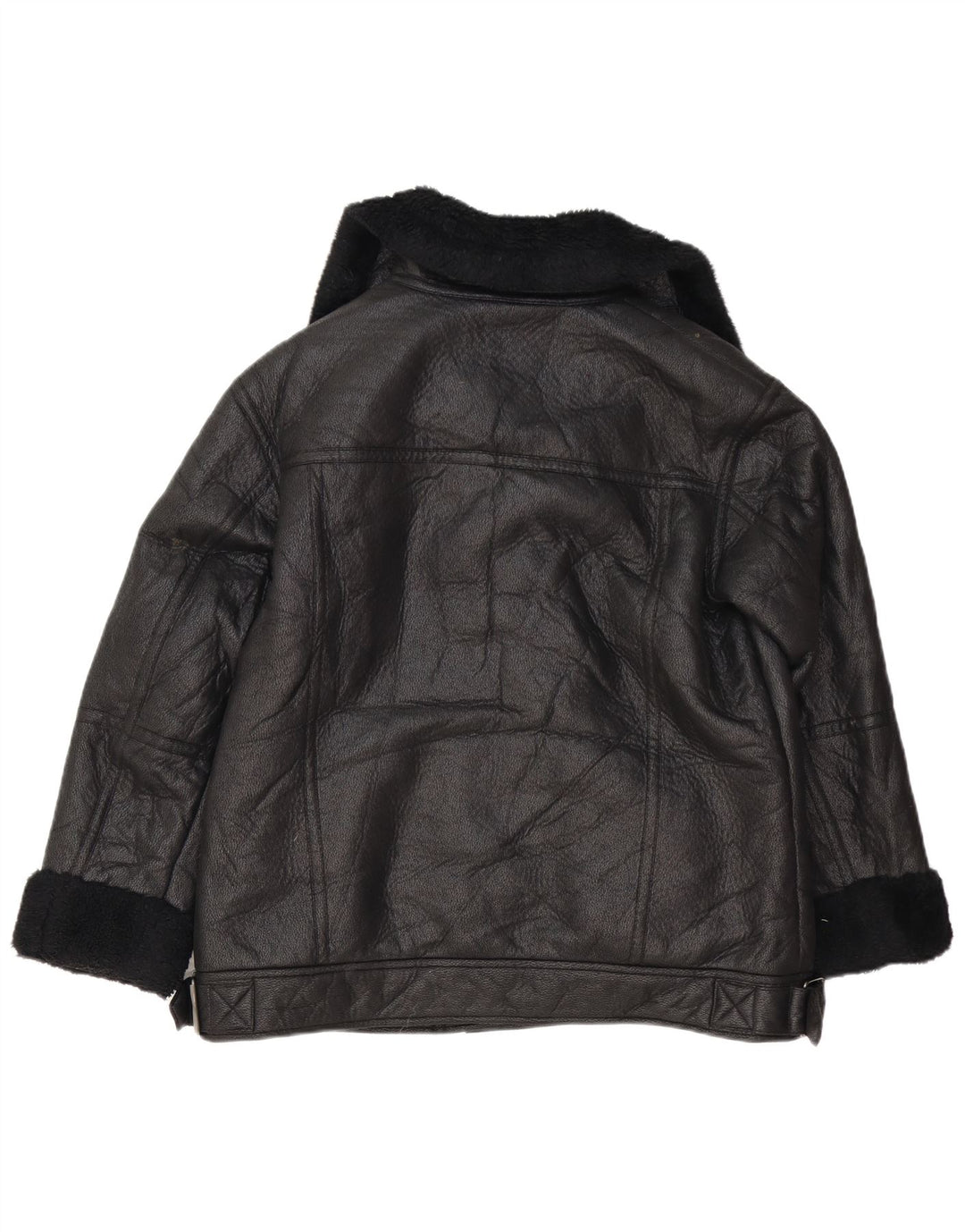 Marks & Spencer Chaqueta Sherpa para Mujer UK 44 Grande Polietileno Negro