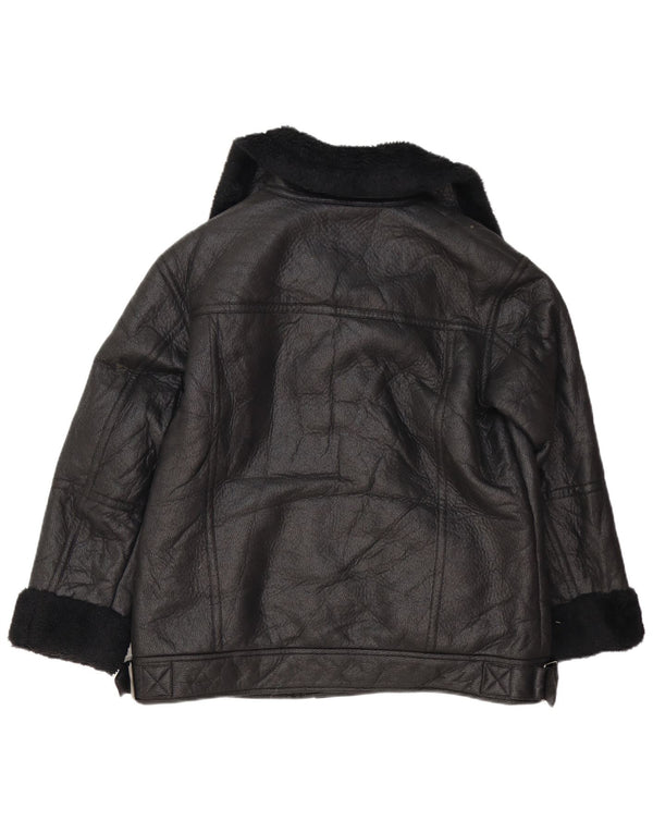 Marks & Spencer Chaqueta Sherpa para Mujer UK 44 Grande Polietileno Negro