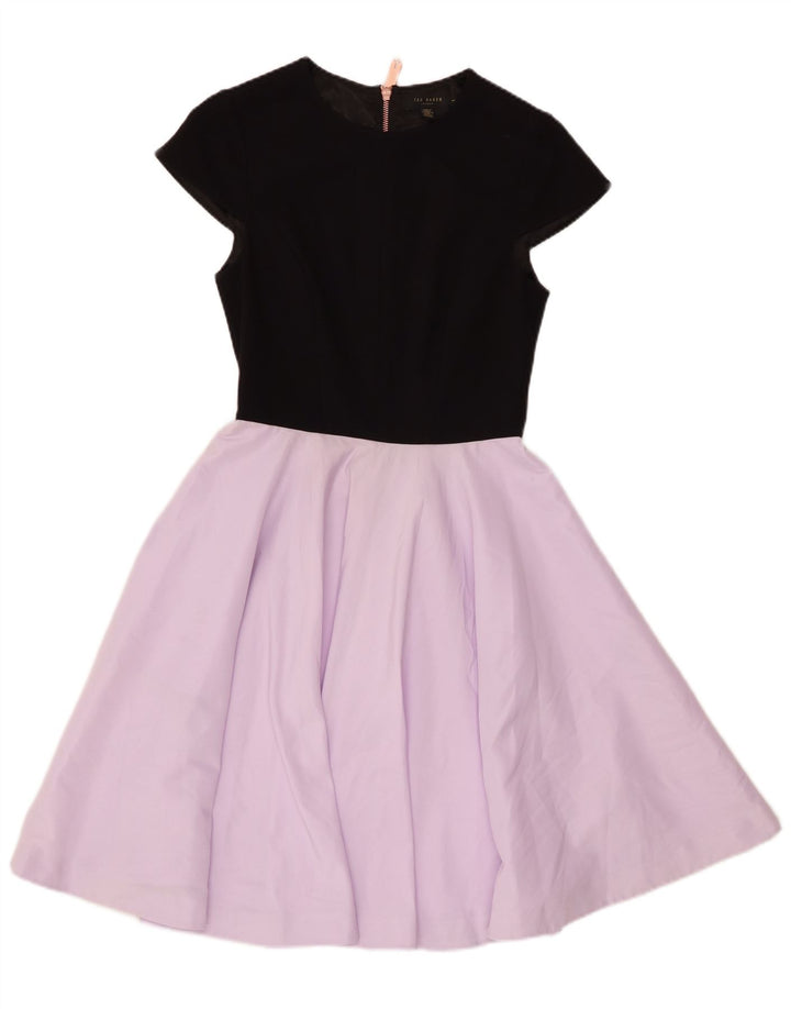 Ted Baker Vestido acampanado para mujer US 1 XS Poliéster color negro