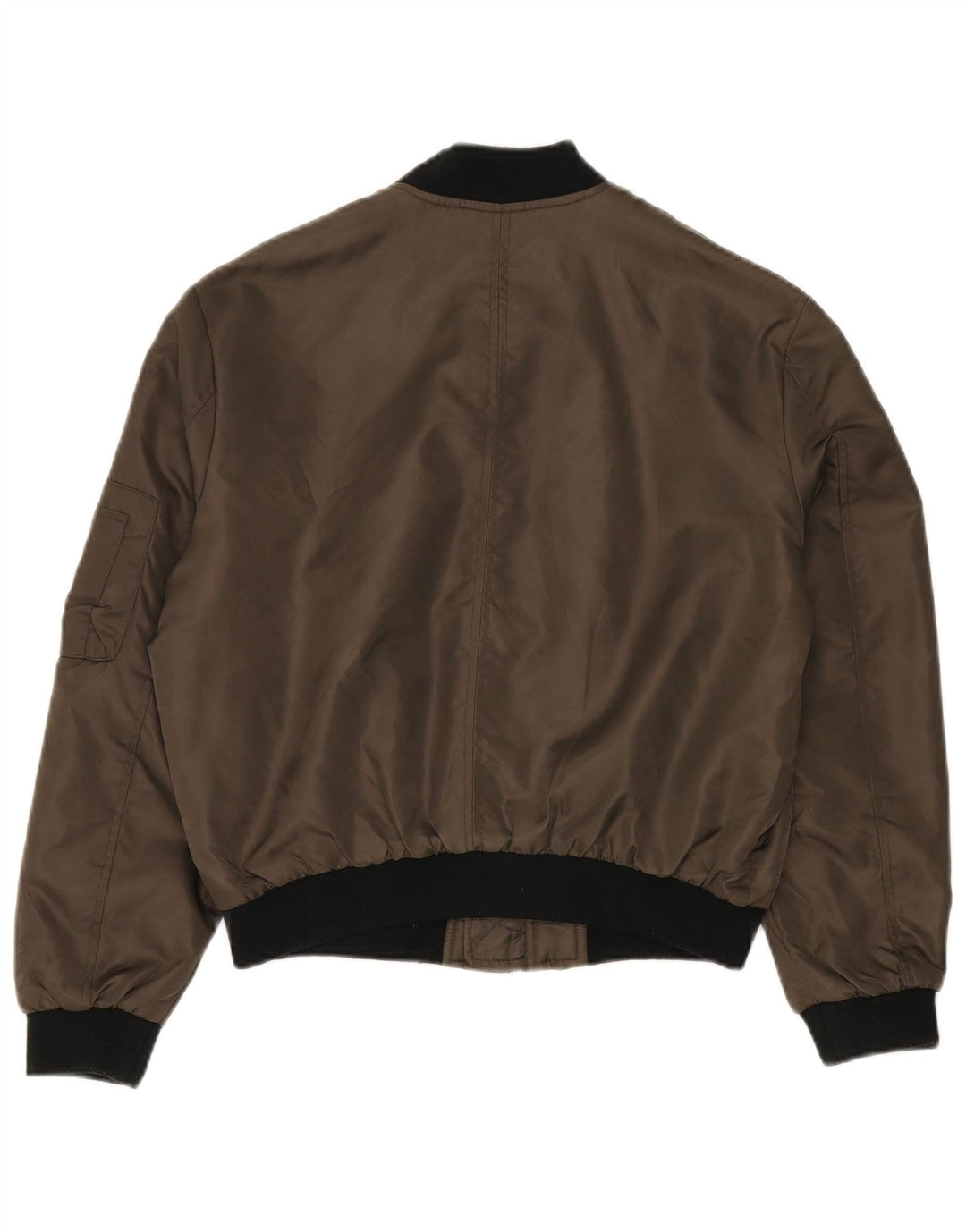 ZARA Mujer Cazadora Bomber Extragrande UK 44 Mediano Caqui Colorblock