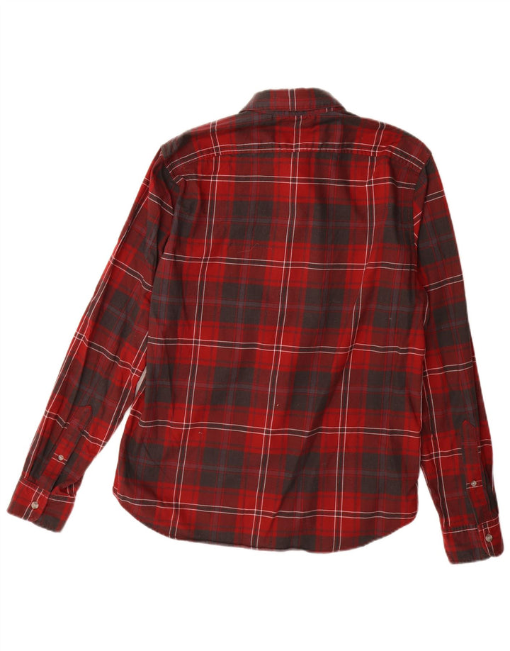 Timberland Camisa De Franela Slim Fit De Algodón A Cuadros Rojo Medio Para Hombre