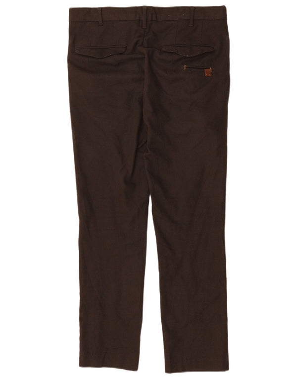Zara Mens Slim Chino Pantalones EU 38 Small W30 L29 Algodón Negro