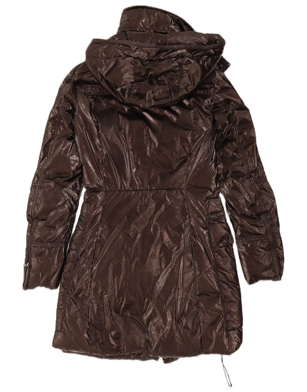 PEUTEREY Abrigo acolchado con capucha para mujer IT 40 Small Brown