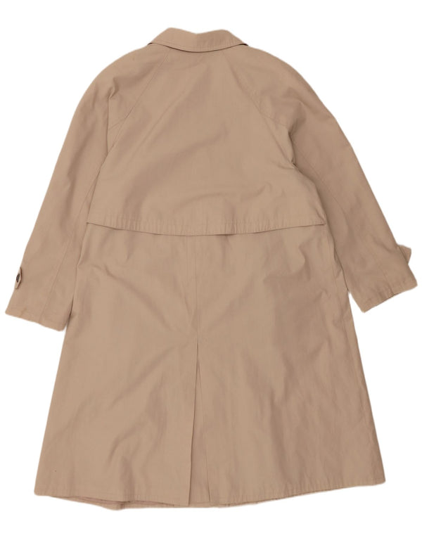 Vintage mujer gabardina Reino Unido 16 poliéster beige grande
