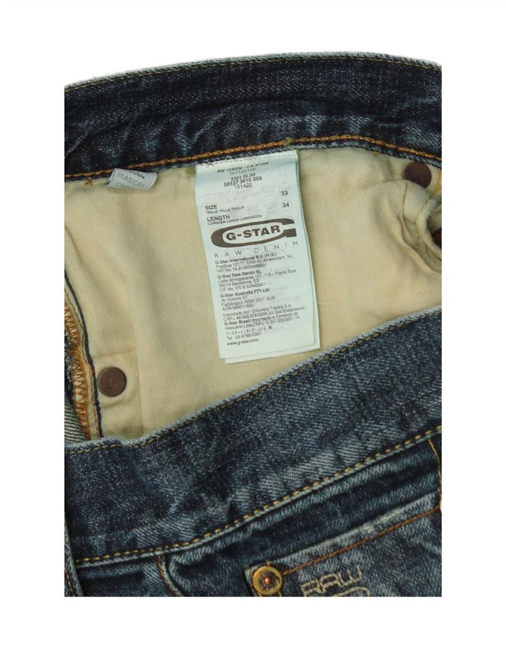 Vaqueros ajustados desgastados para hombre G-Star W33 L34 Algodón azul