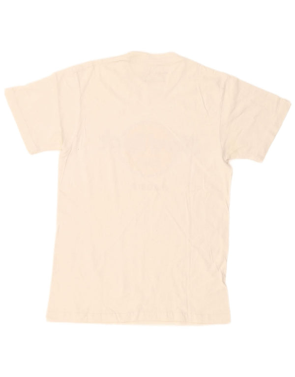 Hard Rock Cafe Mens Madrid Graphic Camiseta Top Pequeño Algodón Blanco