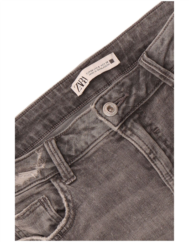 Zara Jeans Cortos Mujer EU 40 Medium W30 L24 Gris