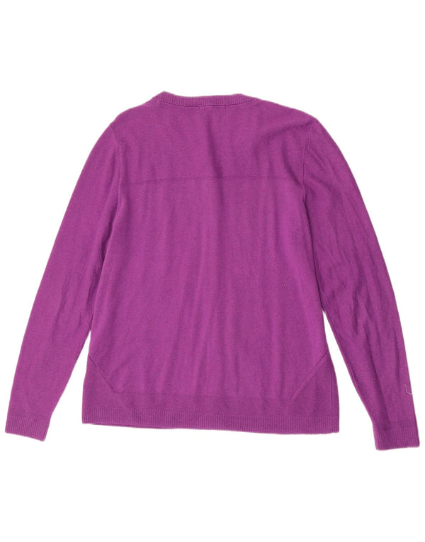 Cárdigan para mujer de White Stuff, talla grande, color morado, lana merino