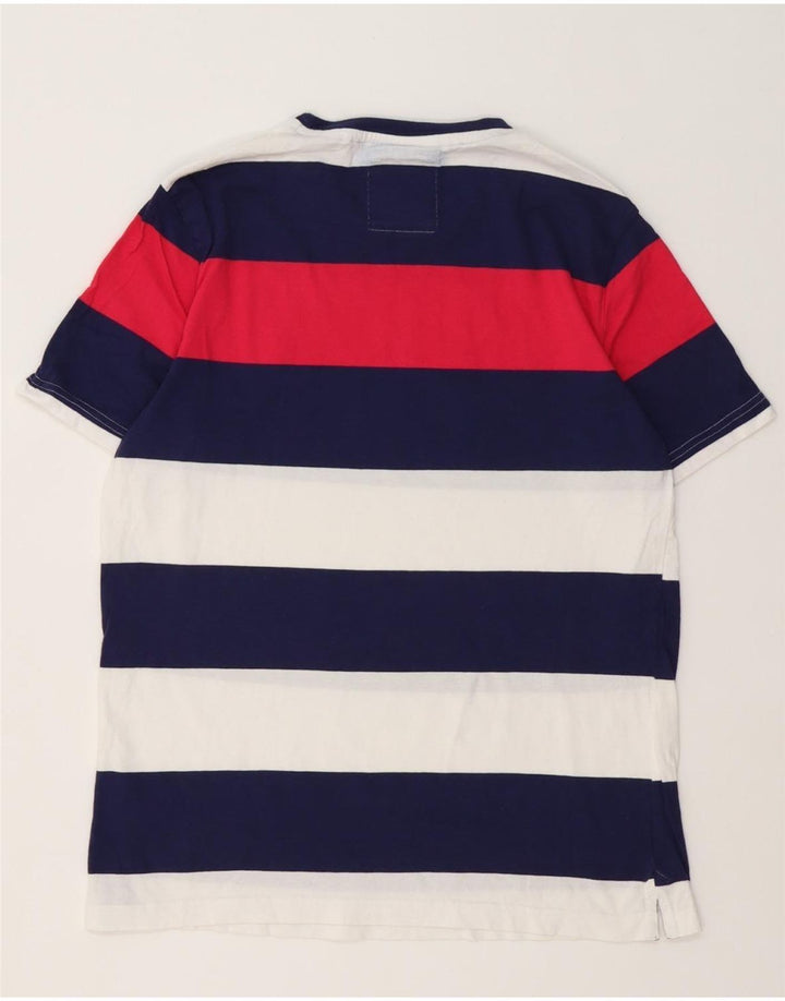 Crew Clothing Camiseta para hombre Top Medium Algodón a rayas multicolor