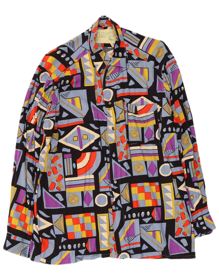 Camisa Camargue Hombre Talla 41/42 Grande Multicolor Geométrico