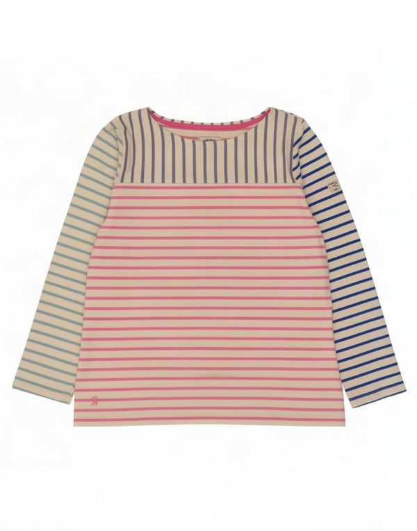 Joules Top Mujer Manga Larga UK 44 Grande Algodón A Rayas Multicolor