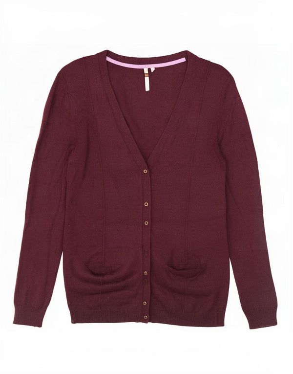 Cárdigan para mujer de White Stuff, talla 44, viscosa burdeos mediana