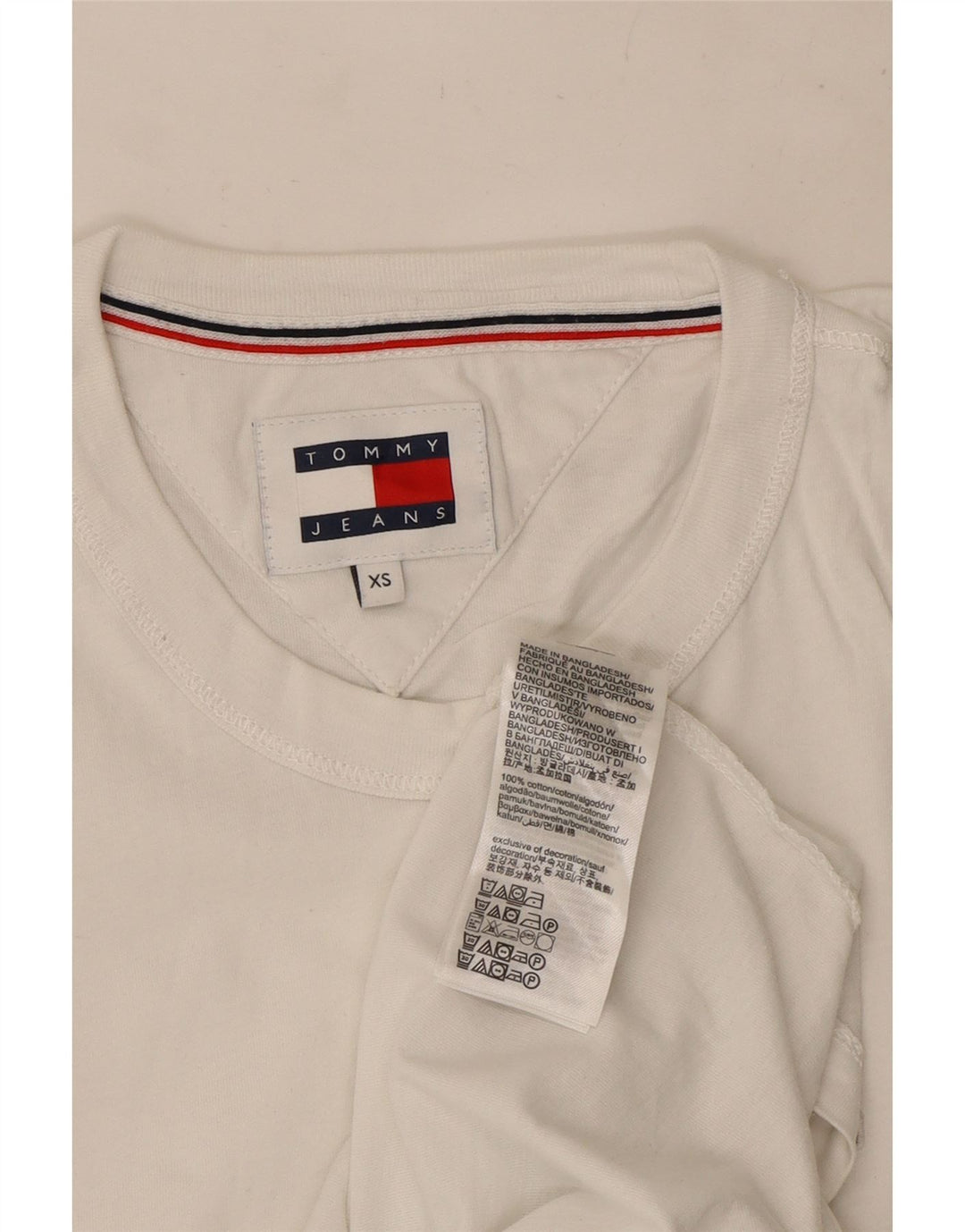 Tommy Hilfiger Camiseta sin mangas para hombre XS Algodón blanco