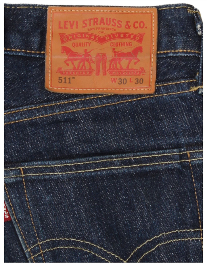 Levi's Hombre 511 Slim Jeans W30 L30 Algodón Azul Marino