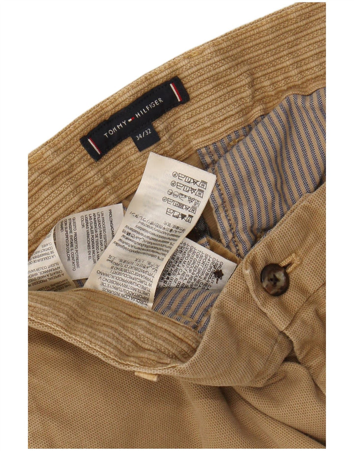 TOMMY HILFIGER Pantalón chino ajustado para hombre W34 L28 Algodón beige