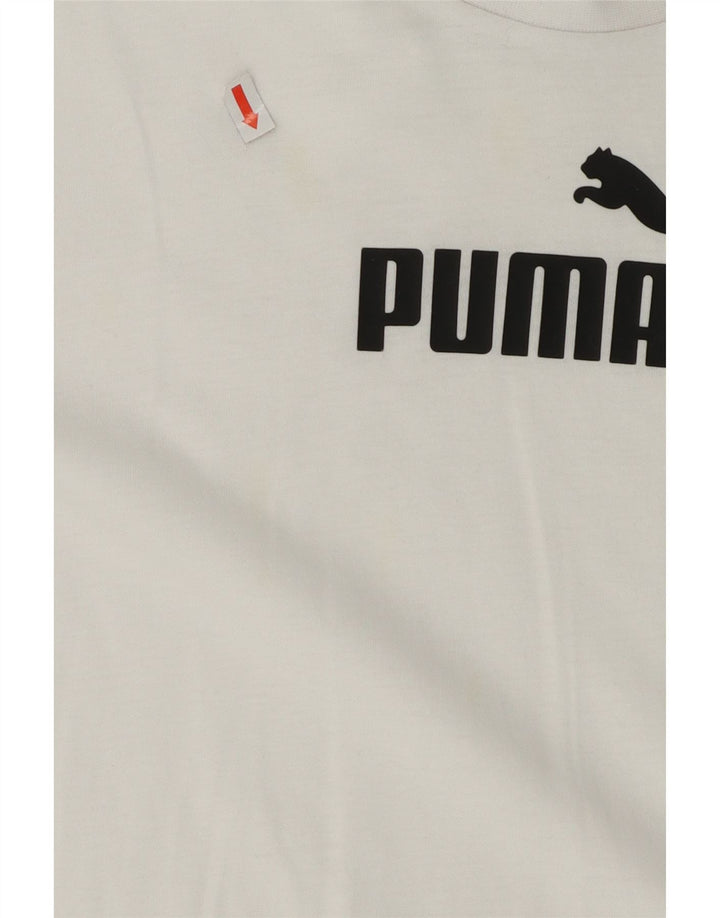 PUMA Mens Graphic T-Shirt Top Small White Cotton Vintage Puma and Second-Hand Puma from Messina Hembry 
