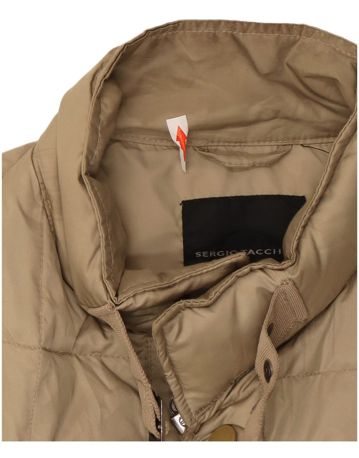 Sergio Tacchini Chaqueta acolchada para hombre UK 42 XL Beige