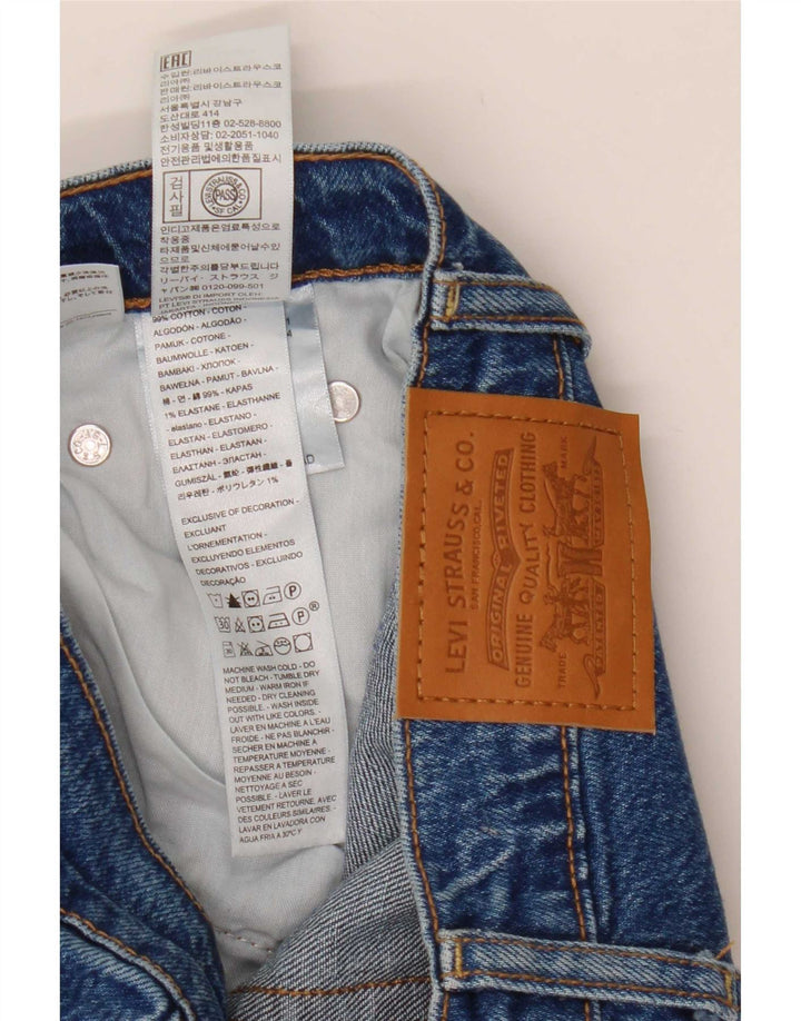 Vaqueros Levi's Mujer Ribcage Rectos W24 L29 Algodón Azul