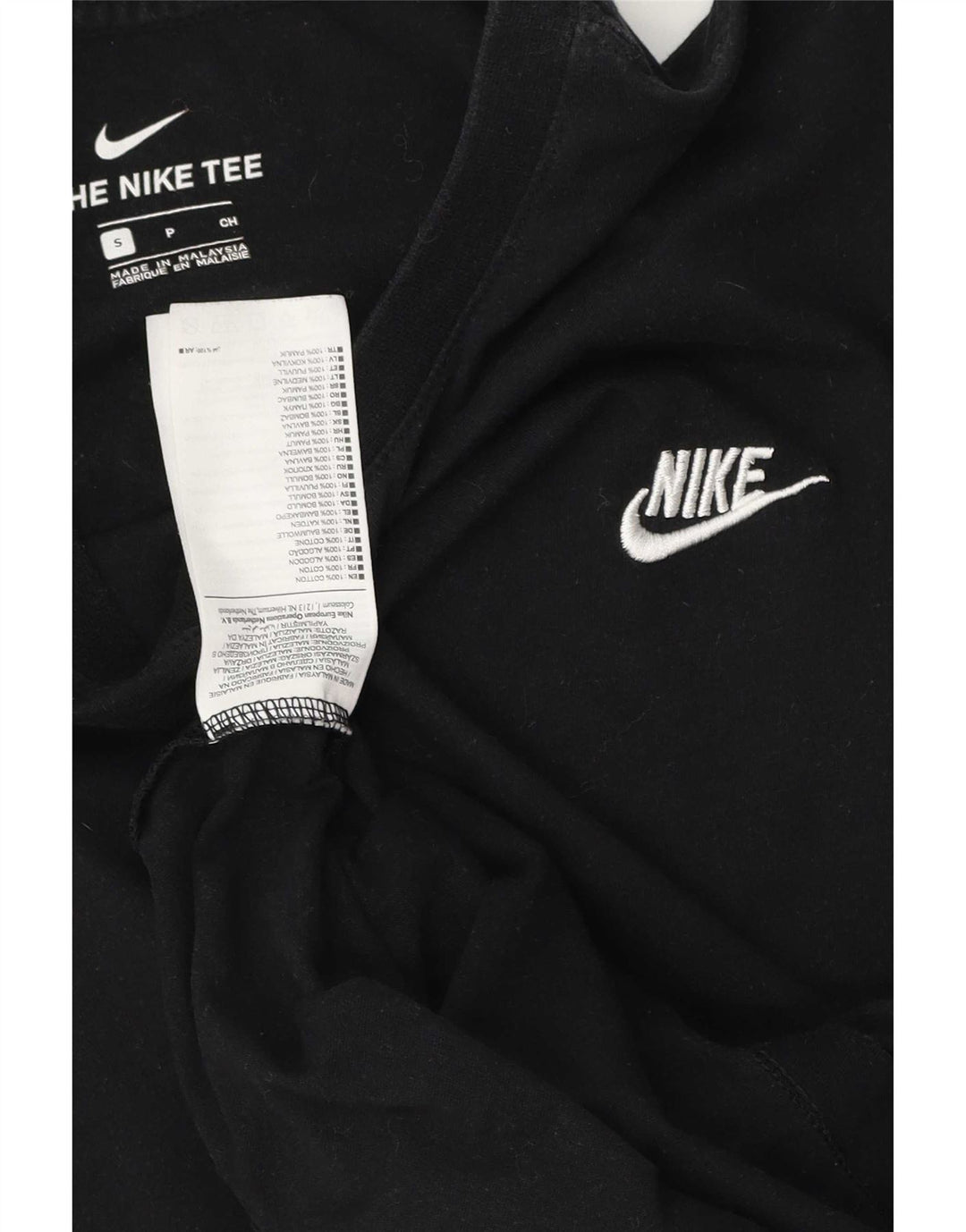 Camiseta Nike Hombre Top Small Negro Algodón