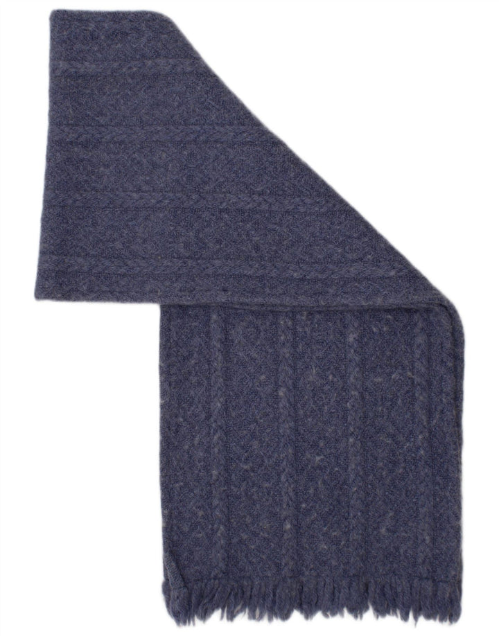Weave of The Irish Bufanda rectangular de punto para mujer, talla única, lana azul, invierno