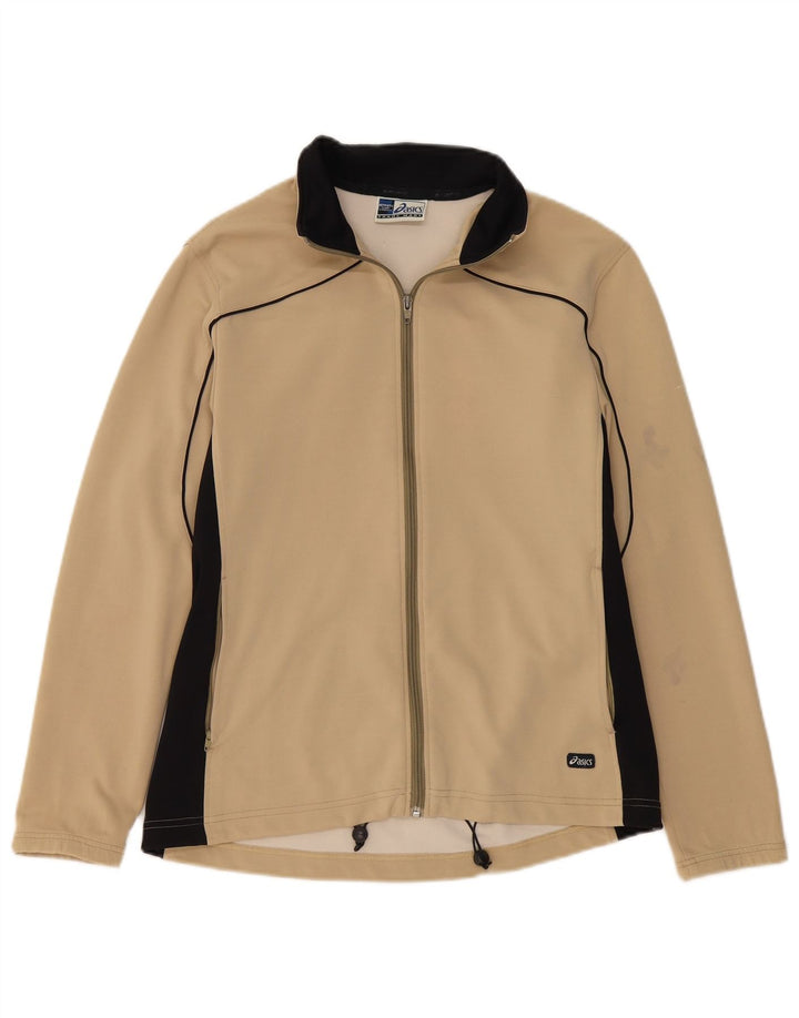 ASICS Chaqueta de chándal para mujer, talla 40, talla grande, color beige