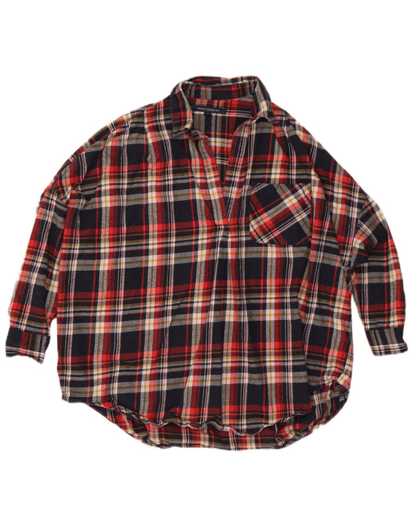 French Connection Camisa de franela para mujer UK 44 Grande Cuadros multicolores