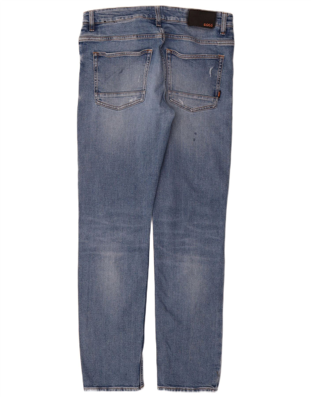 Hugo Boss Hombre Vaqueros Slim Desgastados W32 L32 Algodón Azul