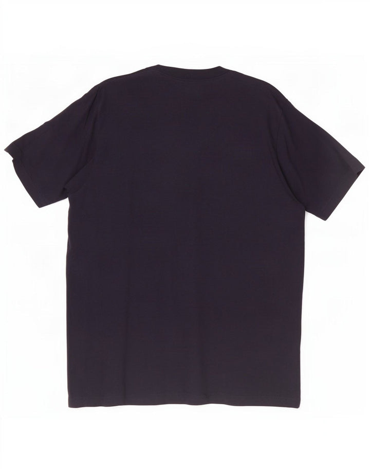 Adidas Hombre Camiseta Gráfica Top Medio Azul Marino Algodón