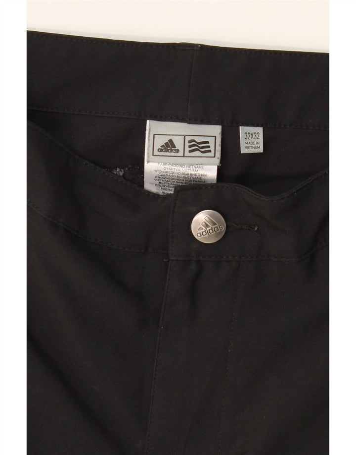 ADIDAS Mens Slim Chino Trousers W32 L32 Black Polyester Vintage Adidas and Second-Hand Adidas from Messina Hembry 