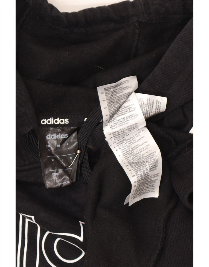 ADIDAS Hombre Graphic Sudadera con capucha Jumper Grande Algodón Negro