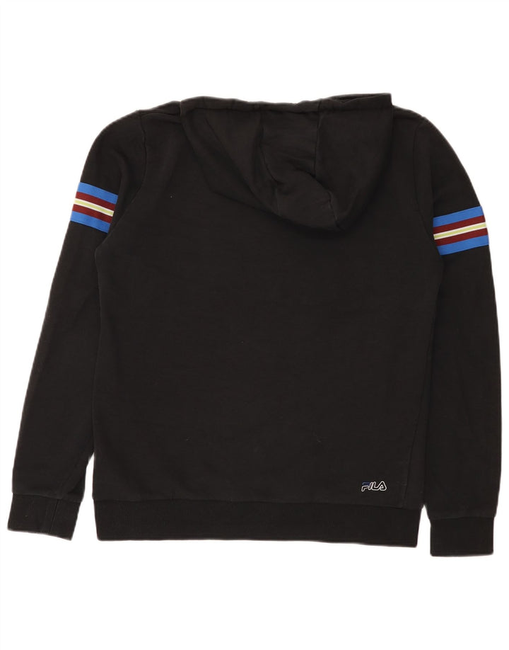 Fila Hombre Graphic Sudadera Con Capucha Jersey Mediano Algodón Negro