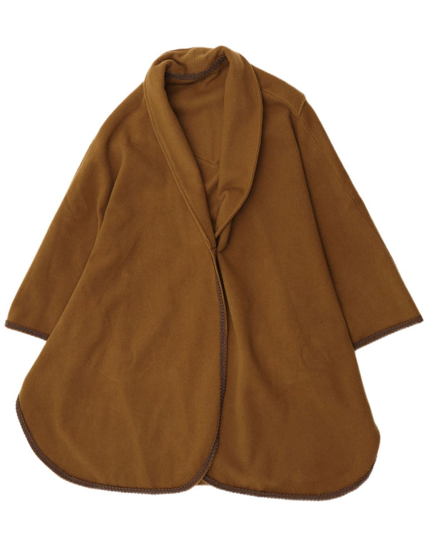 Vintage Mujer Poncho Abrigo Un Tamaño Caqui