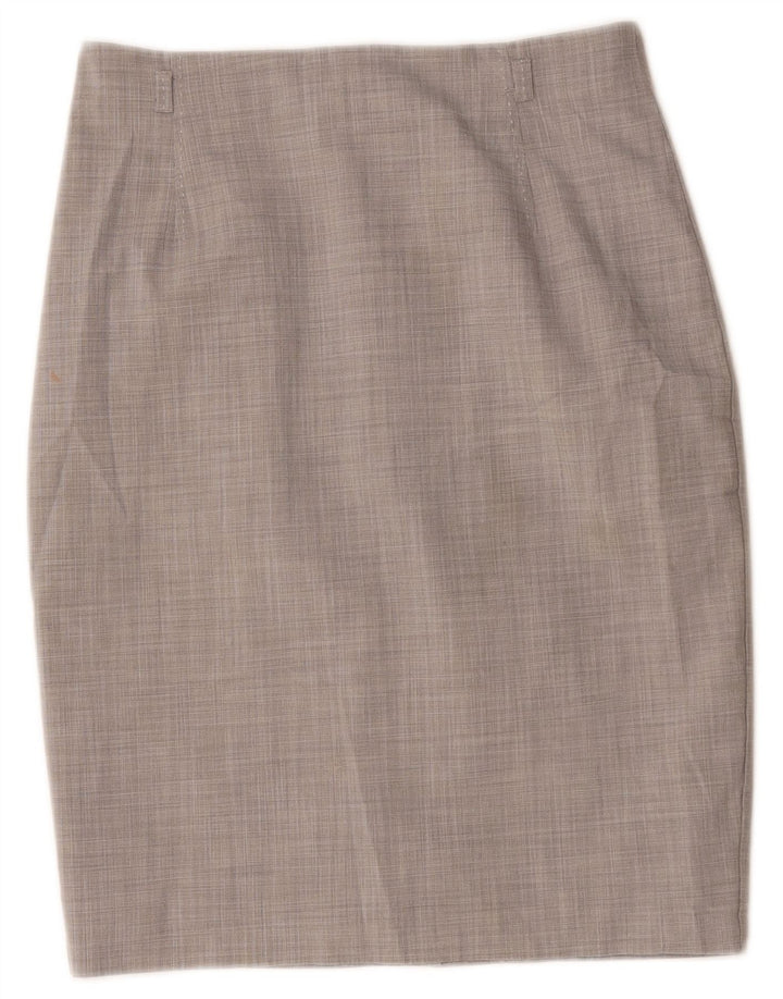 Marks & Spencer Falda lápiz para mujer UK 10 Small W30 Poliéster gris
