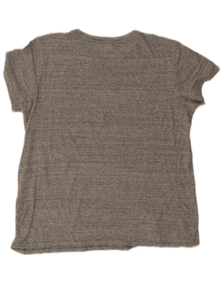 Levi's Camiseta gráfica para mujer UK 44 Logotipo moteado gris medio